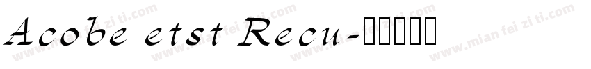Acobe etst Recu字体转换